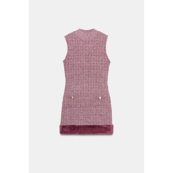 ZARA TEXTURED SHEEPSKIN DRESS - Picture 1 of 7